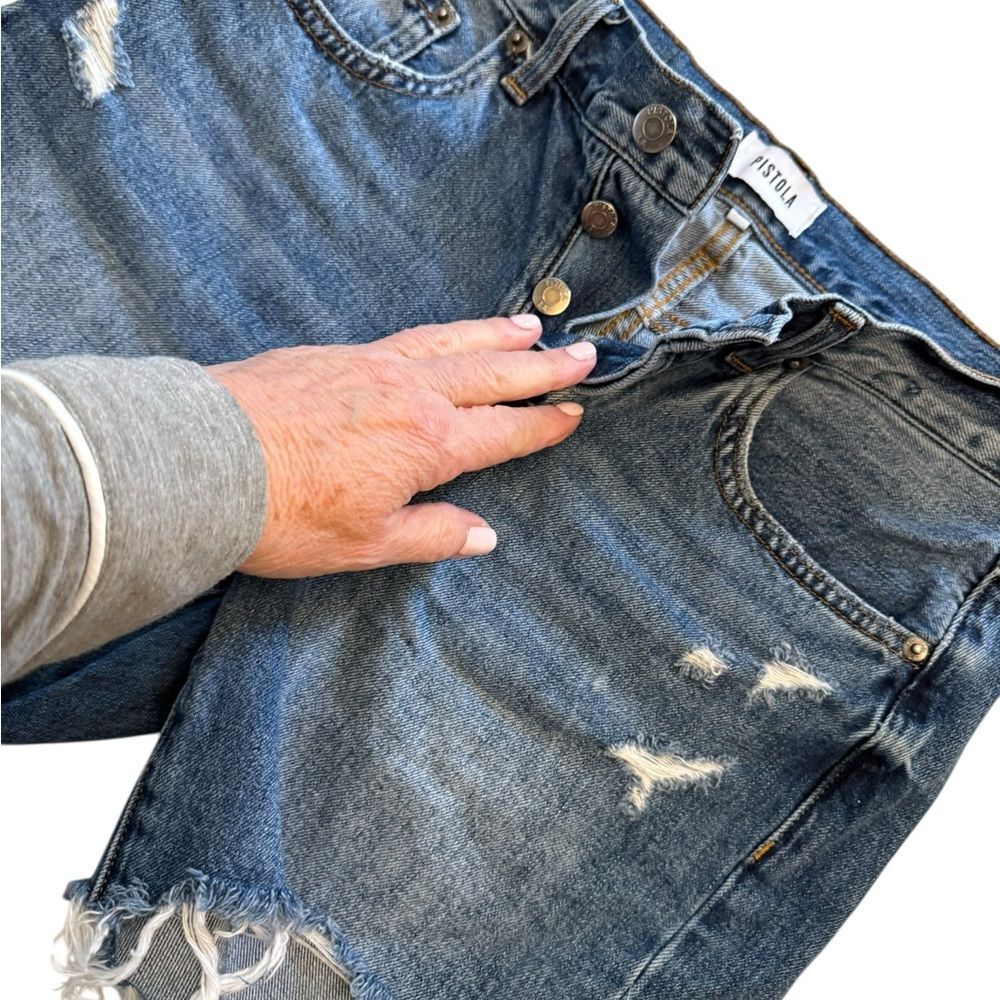 Pistola Distressed Denim Shorts